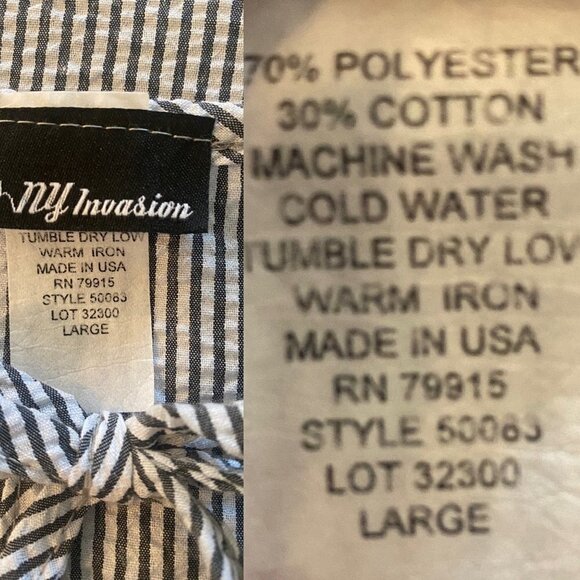 NY Invasion Ruffled Sleeveless top, size Large - Picture 5 of 7